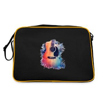 Acoustic Guitar Guitar Acoustic Guitar Music - Retro Bag - black/gold - Back
