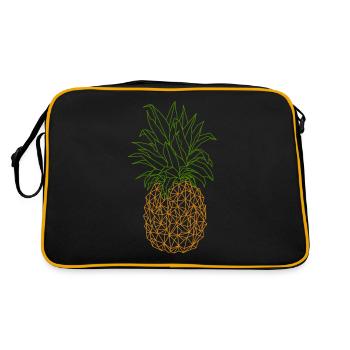 Ananas géométrique - Sac Retro - noir/or - Dos