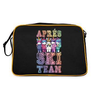 Apres Ski Team Einhorn Party - Retro Tasche - Schwarz/Gold - Hinten