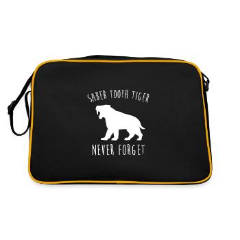 Sabre-toothed tiger - Retro Bag - black/gold - Back