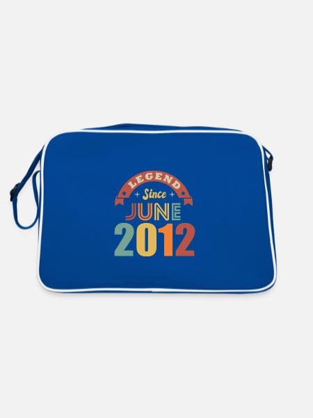 Anniversary 10 years legend born in June 2012 - Retro Bag - blue/white - Back