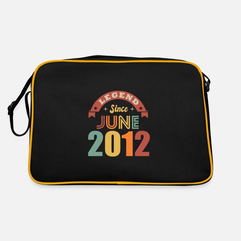 Jubiläum 10 Jahre Legende geboren im Juni 2012 - Retro Tasche - Schwarz/Gold