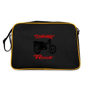 Kreidler Florett Moped Krad Kult - Retro Tasche - Schwarz/Gold - Hinten