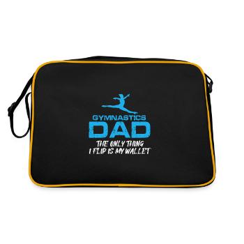 Gymnastique papa Citation drôle juste ce que je suis flip est - Sac Retro - noir/or - Dos