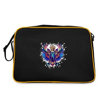 Moose Coat of Arms Portrait Colorful - Retro Bag - black/gold - Back