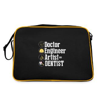 Vintage Drôle Docteur Ingénieur Artiste Dentiste Fu - Sac Retro - noir/or - Dos