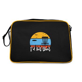 Funny quote I have this disc golf, disc golfs - Retro Bag - black/gold - Back