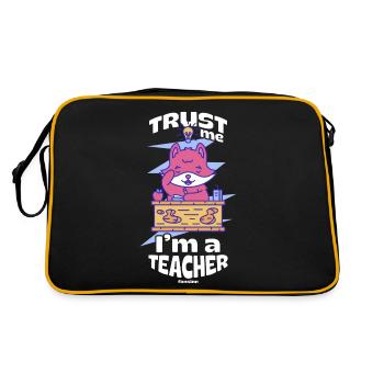 Croyez-moi, je suis un enseignant - Sac Retro - noir/or - Dos