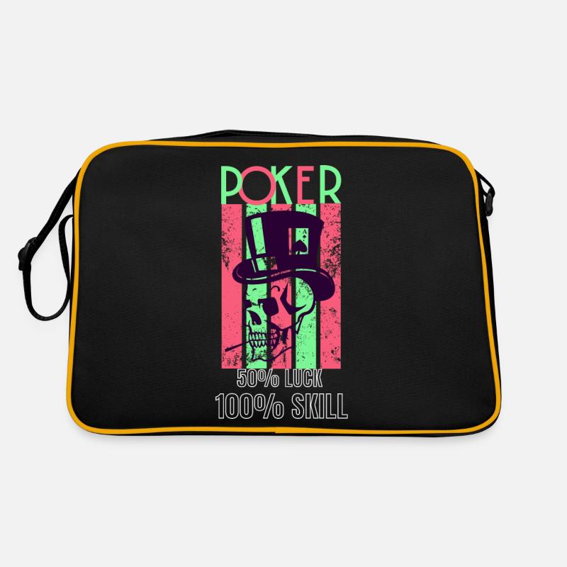 Poker Player Skill Luck Retro Tasche