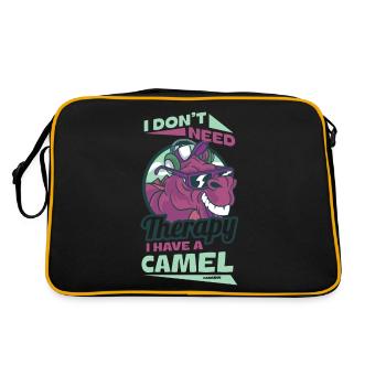 Je n’ai pas besoin de thérapie J’ai un chameau - Sac Retro - noir/or - Dos
