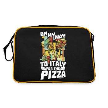 Italie Drapeau italien Italia Cadeau - Sac Retro - noir/or - Dos