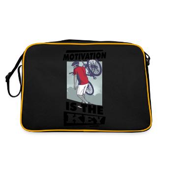 Motivation - Retro Tasche - Schwarz/Gold - Hinten