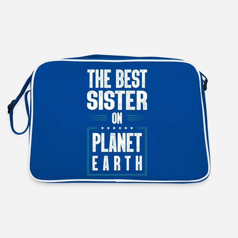 Beste Schwester Spruch Retro Tasche