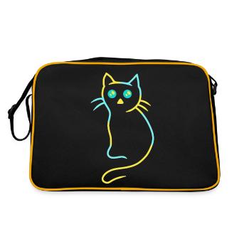 Bébé Kawaii Chat Chats Animaux Enfants Bébé - Sac Retro - noir/or - Dos