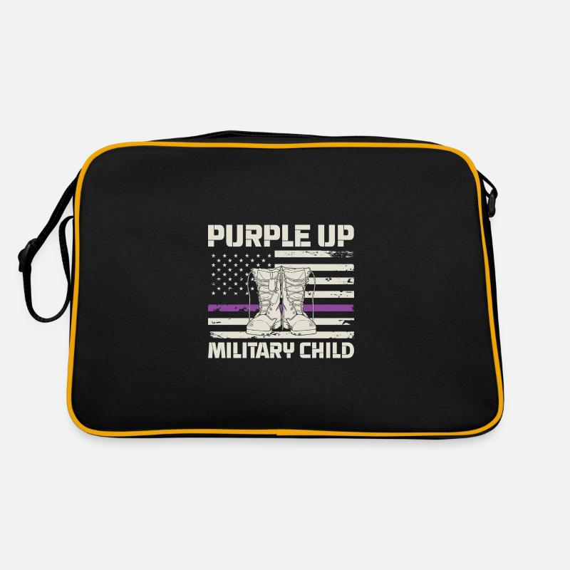 Lila up Tee militaire Mois de l’enfant militaire US -amer Sac Retro