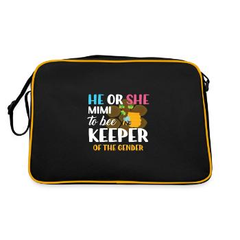 Er oder sie mimi zu Bienenwächter des Geschlechts - Retro Tasche - Schwarz/Gold - Hinten