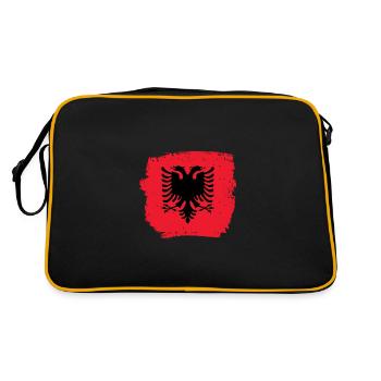 Albanie Vintage Drapeau albanais - Sac Retro - noir/or - Dos