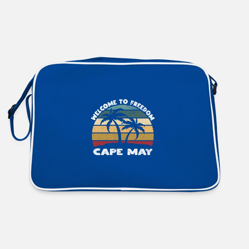 Cape kann in Cape May Beach Tropical willkommen Retro Tasche