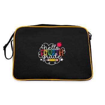 Hello Team of the fourth grade 4th class Back to Sc - Retro Bag - black/gold - Back