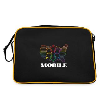 Mobile Pride Month Pride Flag LGBT Community LGBTQ - Retro Bag - black/gold - Back