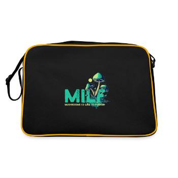Vintage citation champignons ID comme nourriture - Sac Retro - noir/or - Dos