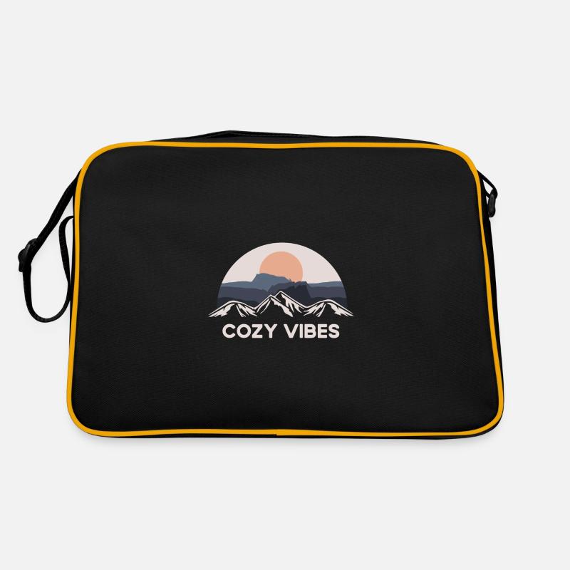 Automne drôle citation Ambiance cosy bleu-vert courageux Sac Retro