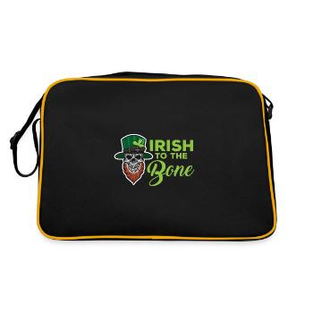 Irisch bis The Bone St. Patricks Tag Lustiger Zita - Retro Tasche - Schwarz/Gold - Hinten