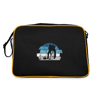 Curling sur glace Curling Retro Cadeau - Sac Retro - noir/or - Dos