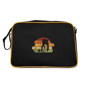 Curling sur glace Curling Retro Cadeau - Sac Retro - noir/or - Dos