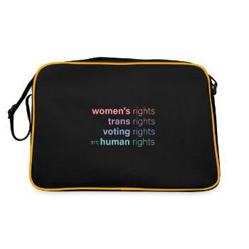 Les droits des femmes sont des droits humains - Sac Retro - noir/or - Dos