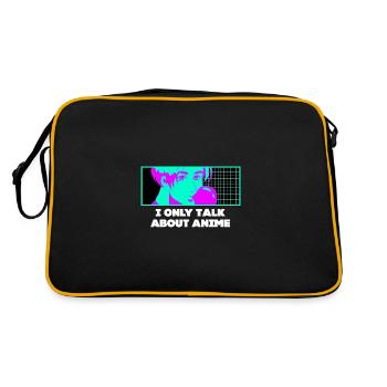 Je ne parle que de l’anime kawaii japonais doux oui - Sac Retro - noir/or - Dos