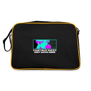 Je ne peux pas être mon bae quand anime manga nic - Sac Retro - noir/or - Dos