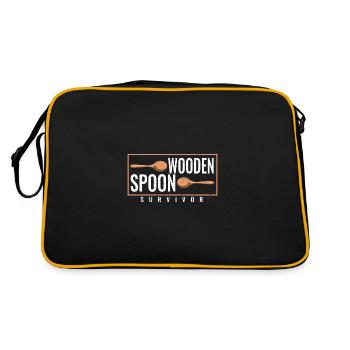 Wooden Spoon Survivor I Survived Wooden Spoon - Retro Tasche - Schwarz/Gold - Hinten