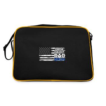 Drôle de dicton drapeau américain Dada - Sac Retro - noir/or - Dos