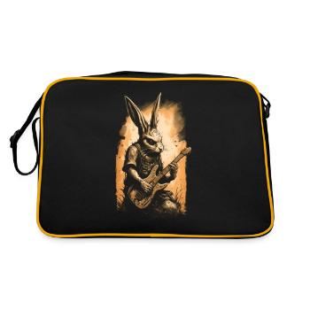 Heavy Metal Bunny avec guitare électrique - Gold Edition - Sac Retro - noir/or - Dos