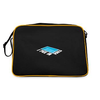 Funny Peeing In Pools Swiming Party I Pee In - Retro Bag - black/gold - Back