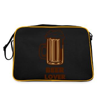 beer lover - Sac Retro - noir/or - Dos