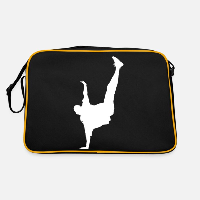 Breakdance breakdancer breakdance cadeau enfant - Sac Retro - noir/or