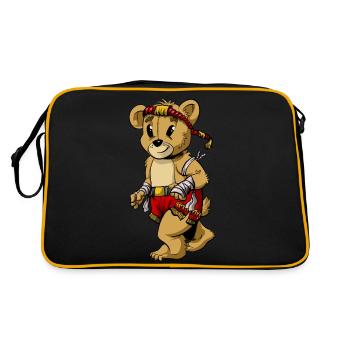 Muay Thai mascot - Retro Bag - black/gold - Back