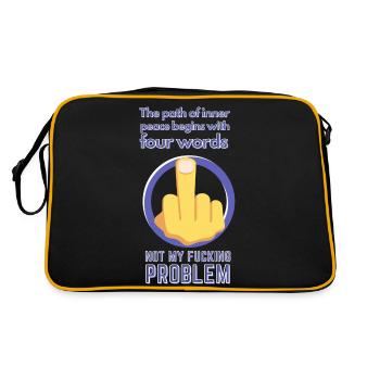 the path of inner peace - Retro Bag - black/gold - Back