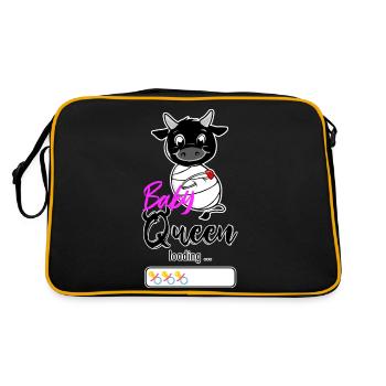 Vache d'herens, eringer, baby queen loading... - Sac Retro - noir/or - Dos
