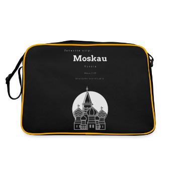 Moscow Favorite City Memory Coordinates - Retro Bag - black/gold - Back