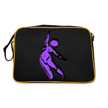 violet potelé - Sac Retro - noir/or - Dos