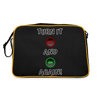 Turn it off and on again - Retro Bag - black/gold - Back