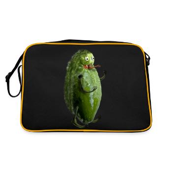the cucumber monster - Retro Bag - black/gold - Back