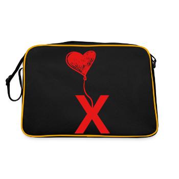 Lettre x cœur - Sac Retro - noir/or - Dos