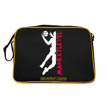 Basketball Legend - Retro Tasche - Schwarz/Gold - Hinten