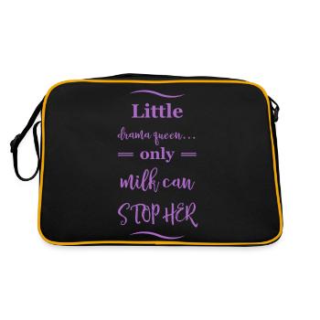 Babysprüche - Retro Tasche - Schwarz/Gold - Hinten