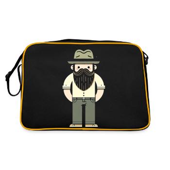 Hipster urbain - Sac Retro - noir/or - Dos