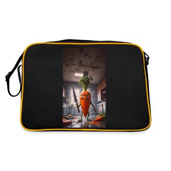 vegetables downfall Apocalypse Monster carrot - Retro Bag - black/gold - Back